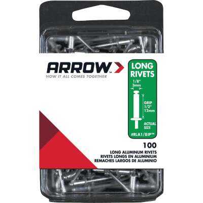 Arrow 1/8 In. x 1/2 In. Aluminum Rivet (100-Count)
